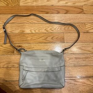 kate spade Leather Crossbody Bag in Light Gray